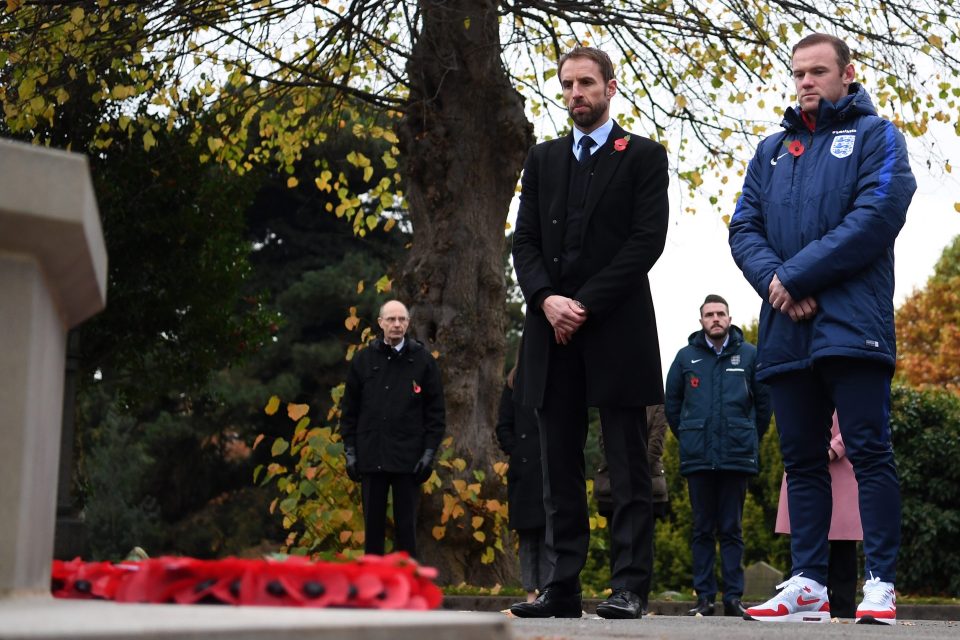 The England manager and captain pay their respects