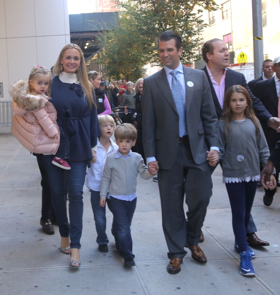  Donald Trump Jr and his children and wife Vanessa pictured in NYC going to vote