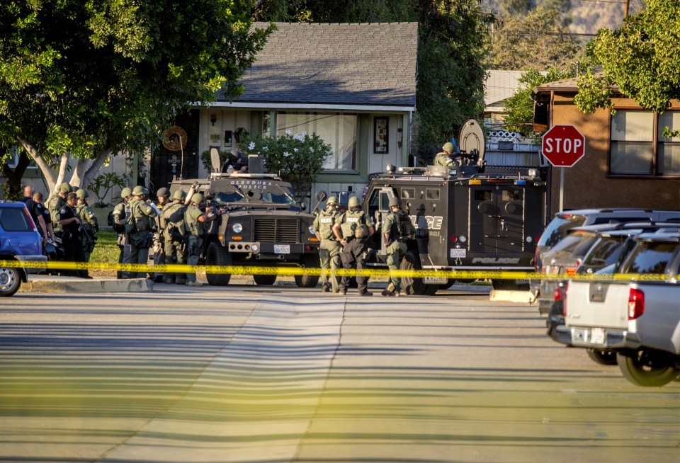  They barricaded off the area - the 45-year-old, who has not yet been named, died in the entryway of a home