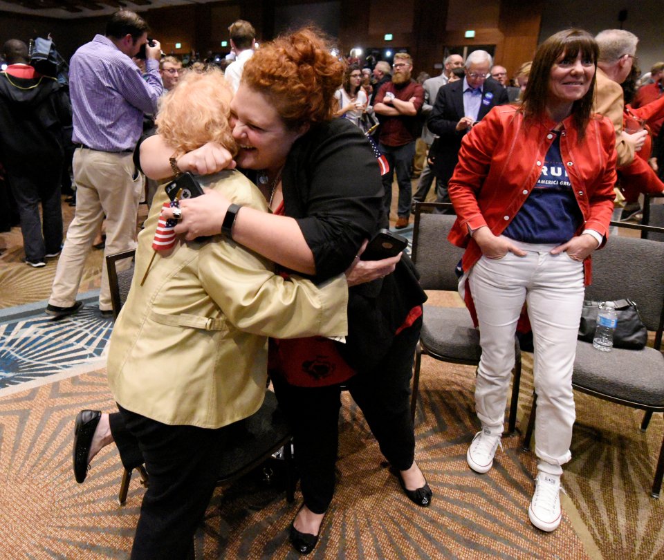  Meanwhile over at the Trump soiree there were scenes of jubilation