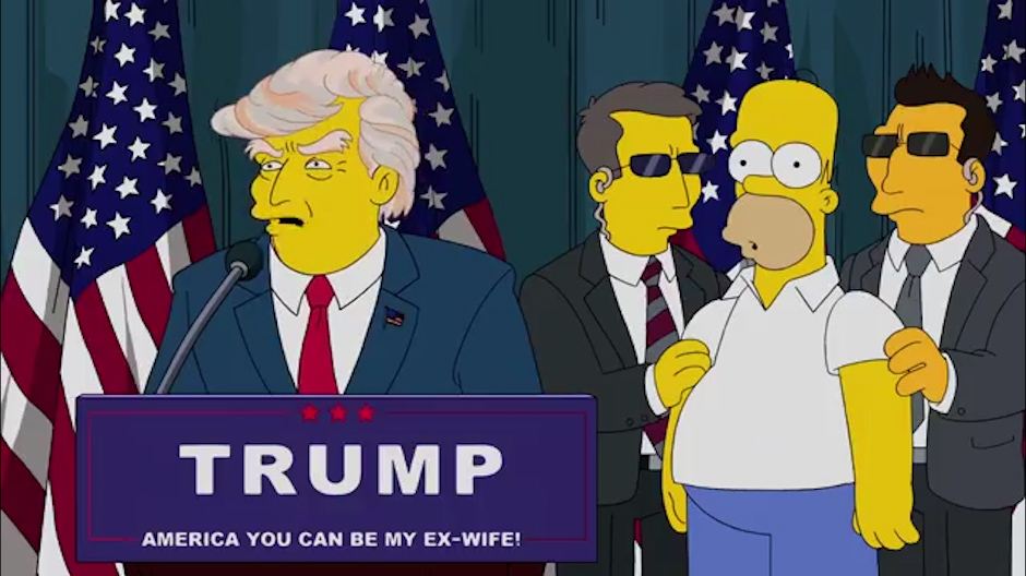  Donald Trump was immortalised in The Simpsons as 'President Trump' in 2000 and during his election campaign