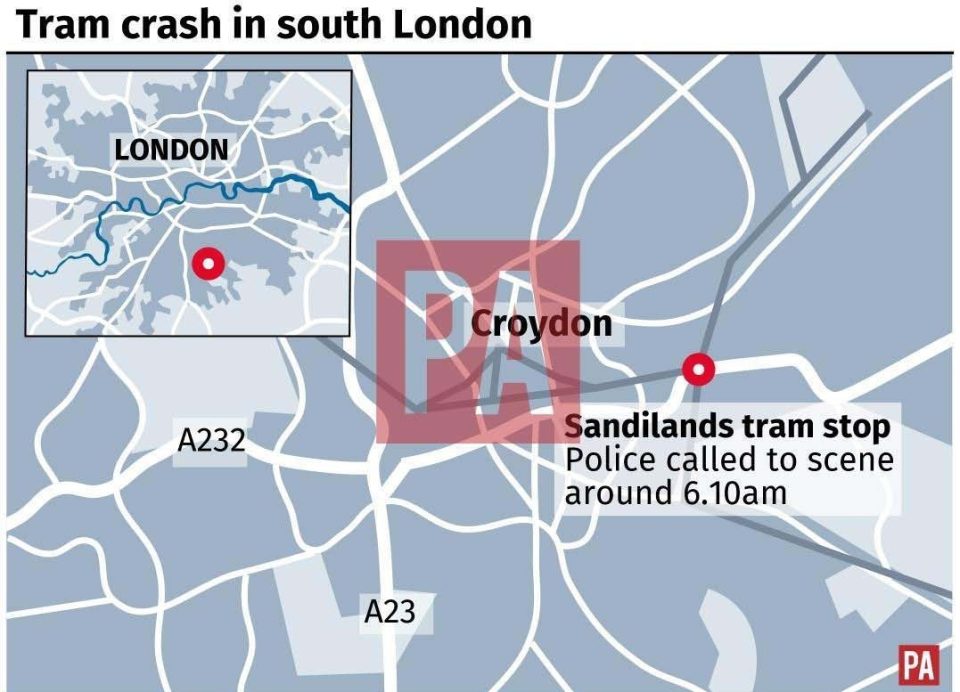  A map of where the crash happened