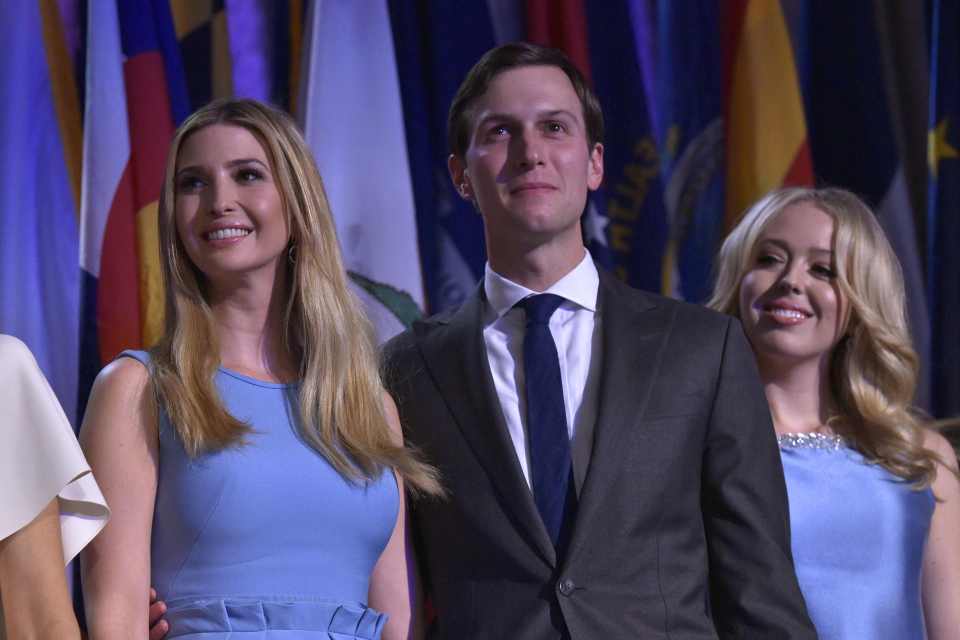  Jared Kushner pictured with wife Ivanka Trump and sister-in-law Tiffany