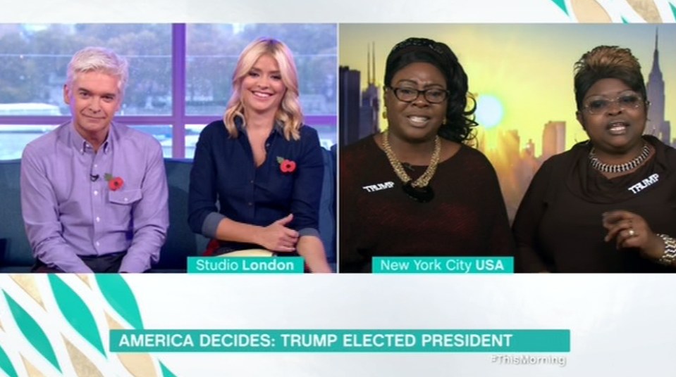  The This Morning host was interviewing a pair of black female Trump supporters when he shook his head and shoulders