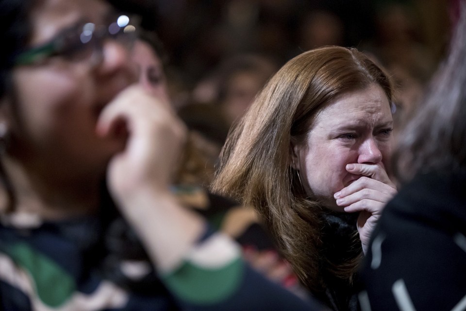  Clinton fans wept as she conceded defeat in the US election