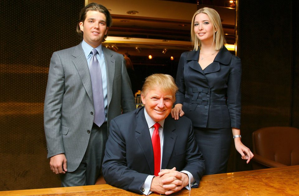  Donald pictured with kids Donald Jnr and Ivanka