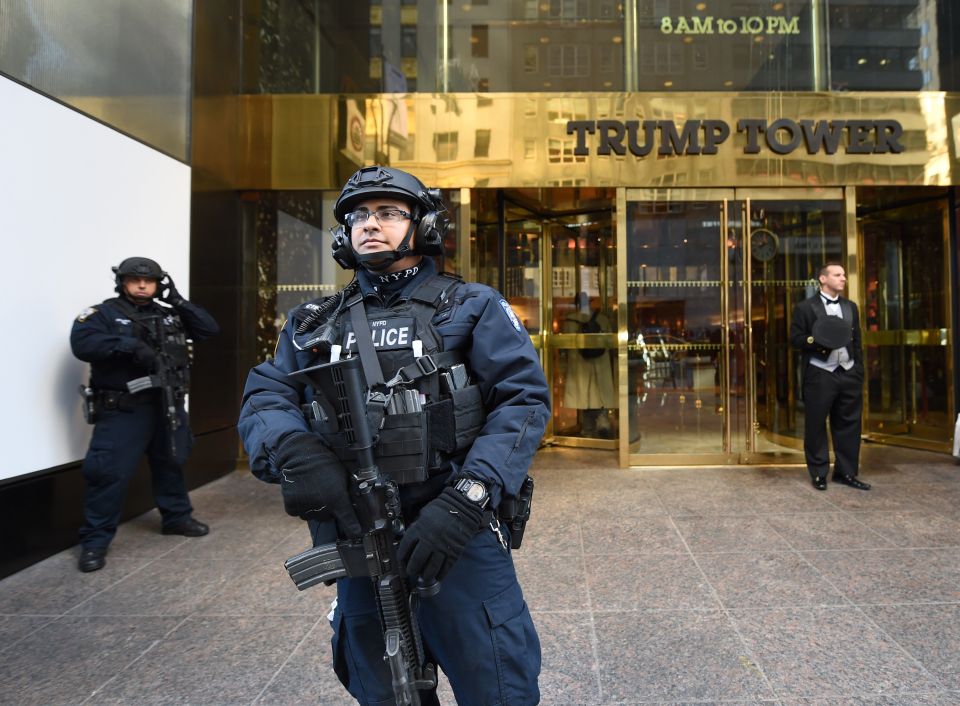 New York Police Department protected Donald Trump's home and place of work