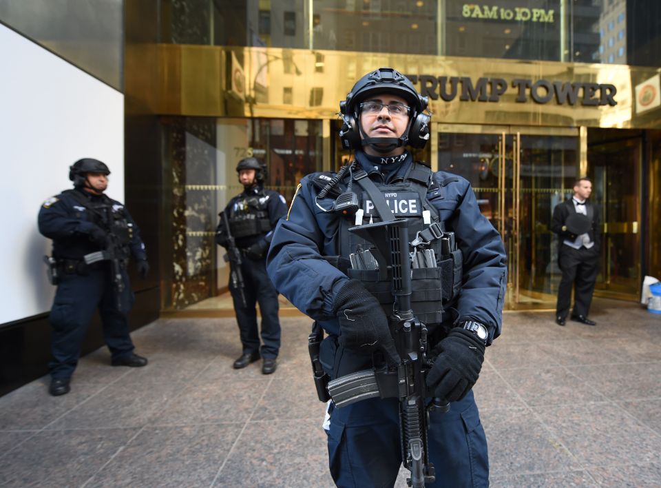 Trump Tower is being protected since his victory over Hillary Clinton 