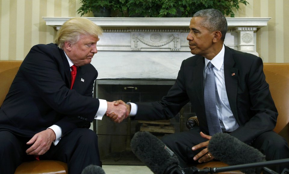  Trump and Obama put on brave faces during their 'productive' first meeting