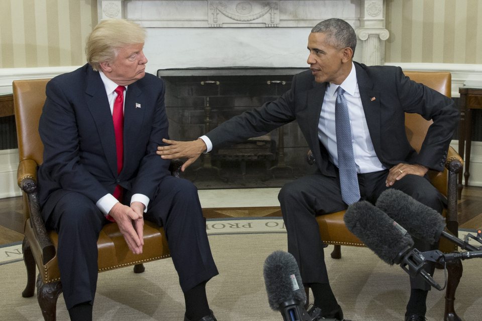  Reaching out....Obama said he was 'encouraged' by Trump's attitude during their meeting