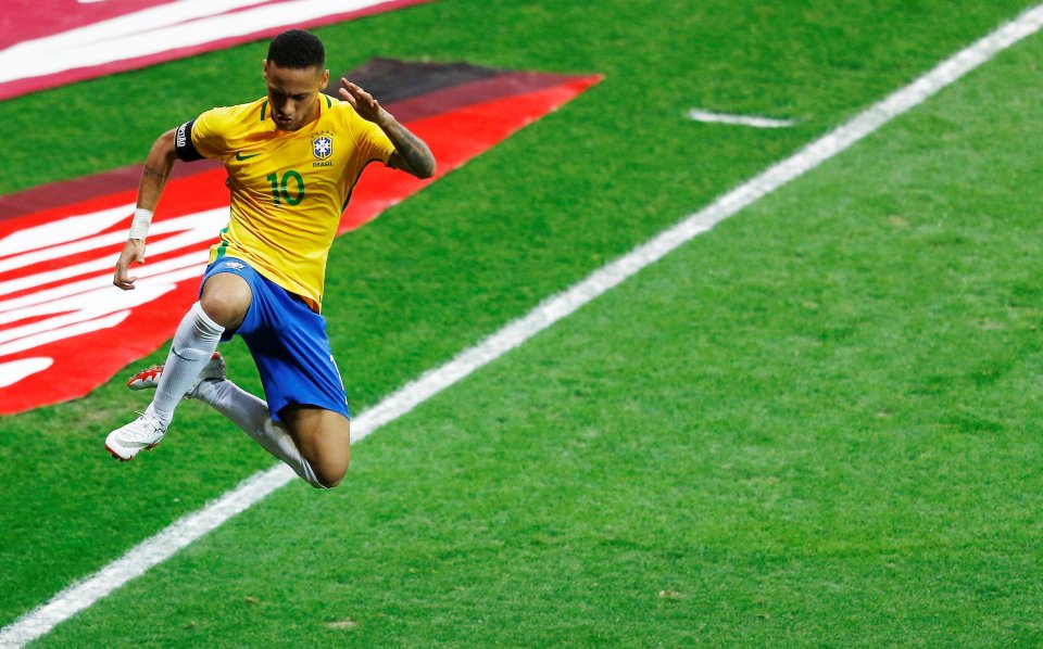  Neymar added a second just before half-time