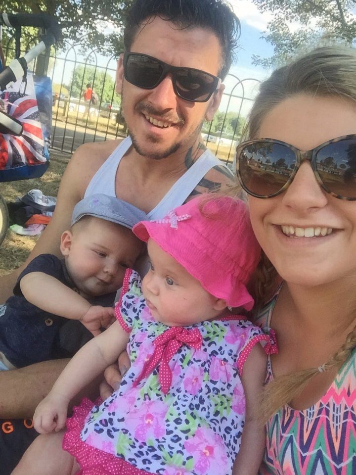 The parents pictured with Alfie and Courtney are warning parents to check the dates on food