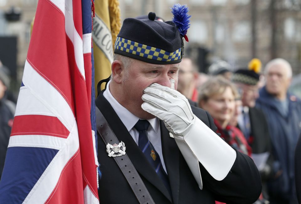  Standard bearer near tears in Edinburgh