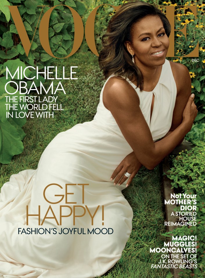  The First Lady features on the front cover of Vogue in next month's edition