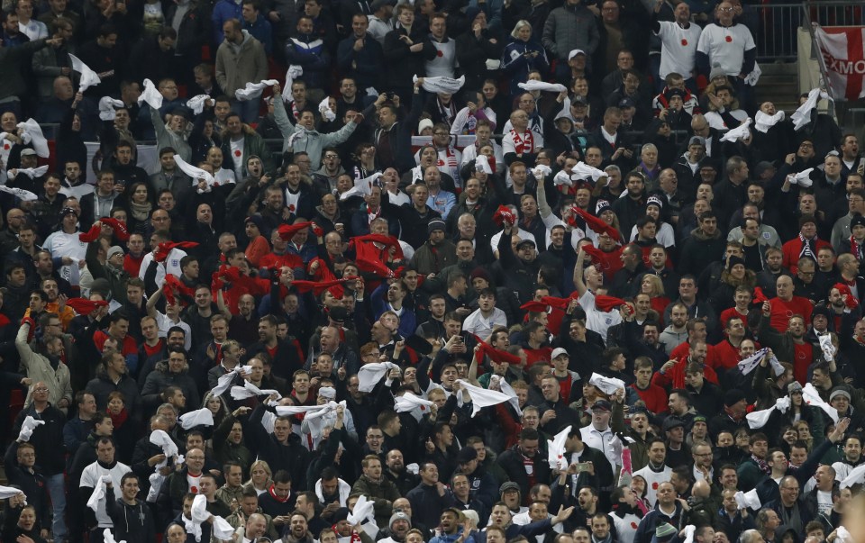 England fans celebrate