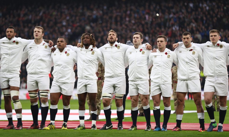  The England rugby team like the football and cricket sides wore poppies