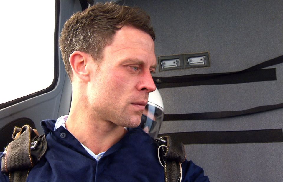  Footballer Wayne Bridge was terrified of the 10,000 feet jump