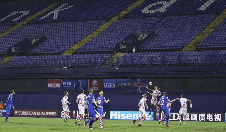  Croatia and Iceland played without fans in Zagreb