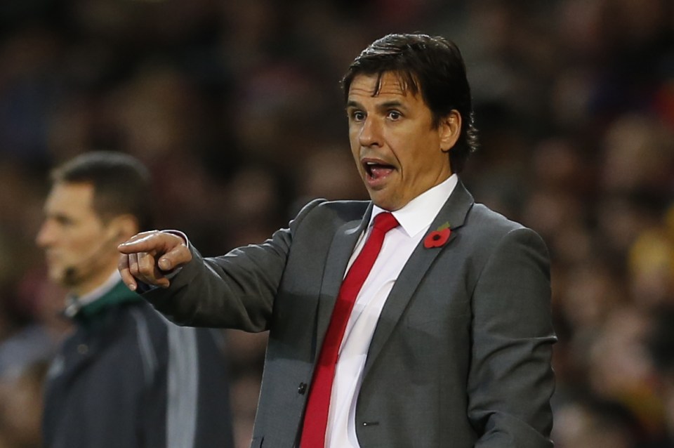 Chris Coleman wore a poppy on his lapel