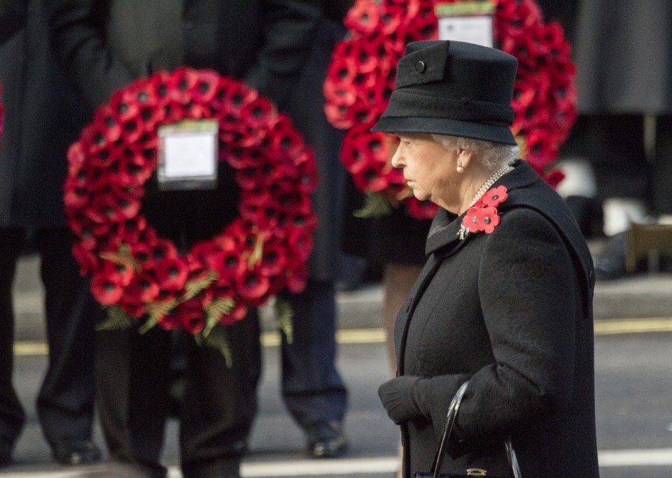 The Queen attended a Remembrance day service at the Cenotaph, 