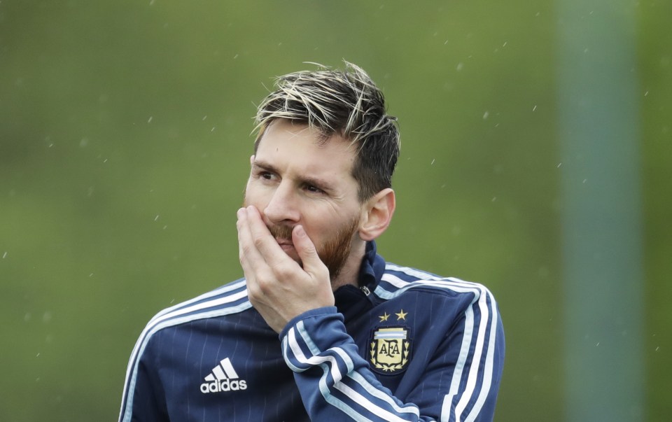 Argentina captain Messi doesn't exactly look in high spirits ahead of the clash with Colombia