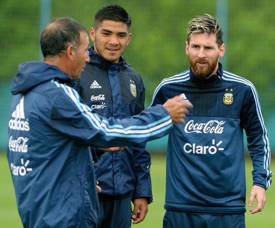  Key man Messi takes instructions during training ahead of a vital tie on Wednesday