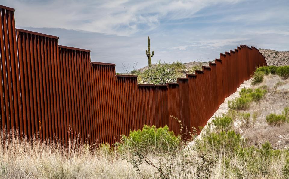  Part of the Mexican border fence that already exists in Arizona