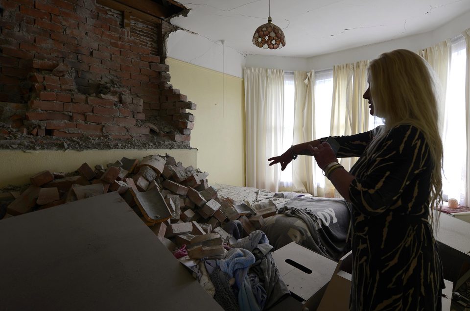  Damage to The Waiau Lodge Hotel, in Waiau, 75miles north of Christchurch