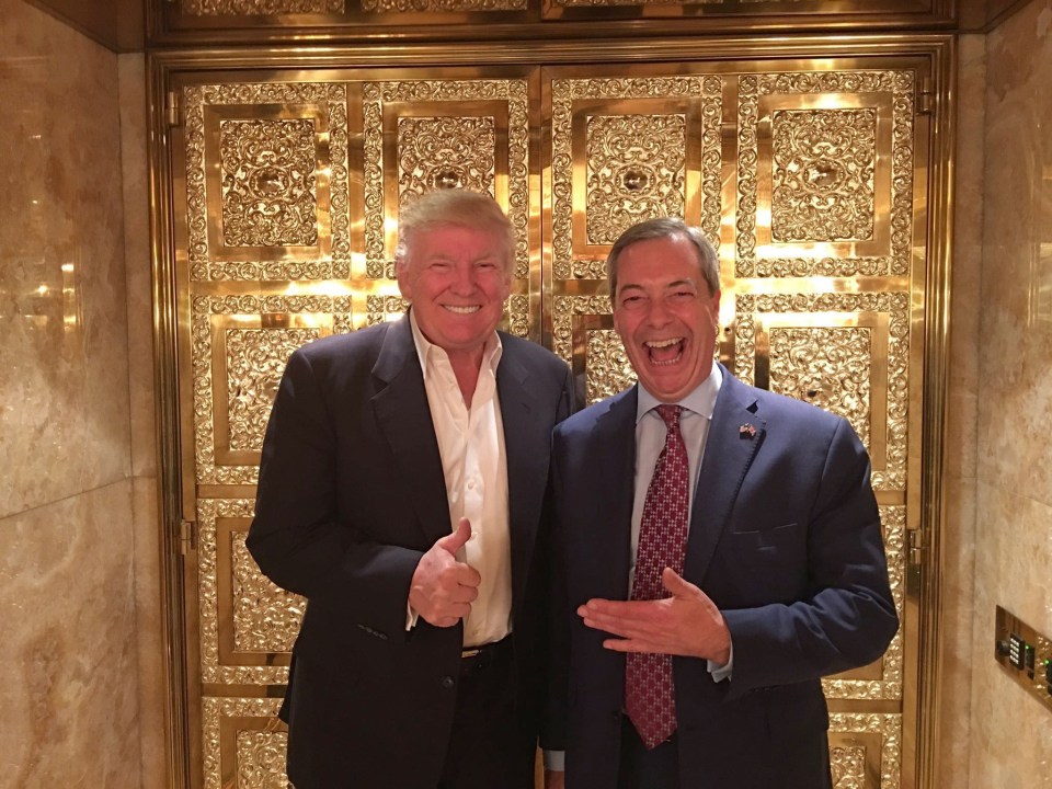  President Elect Donald Trump meets with Nigel Farage in New York after his election triumph