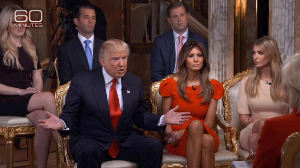  The Trump clan gave their first interview together since the election win in the early hours of Wednesday