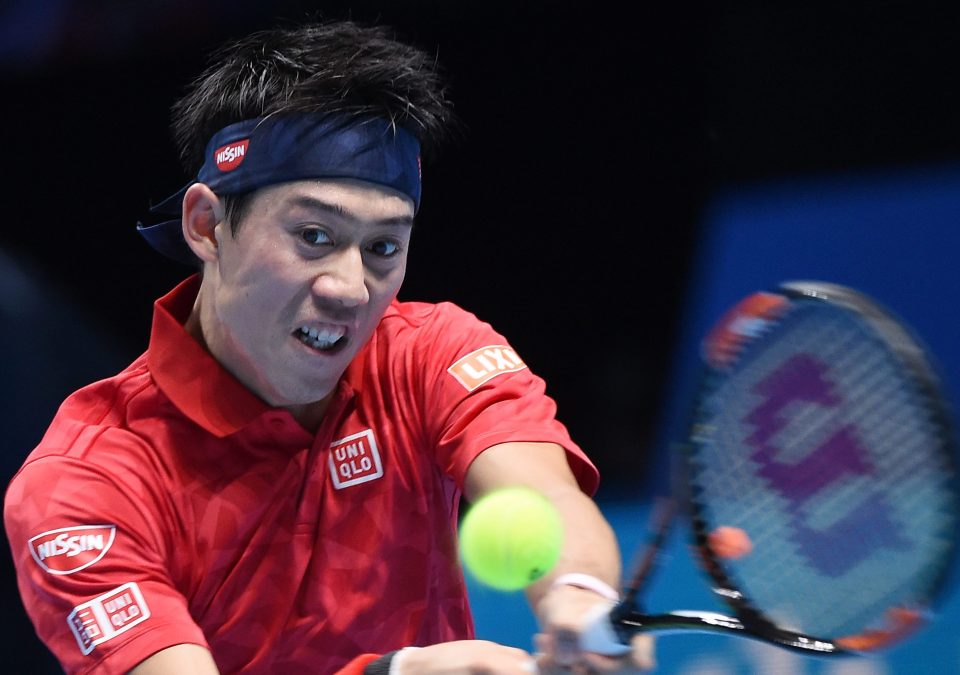 Kei Nishikori returns to Swiss star Stan Wawrinka in a routine victory at the O2 Arena