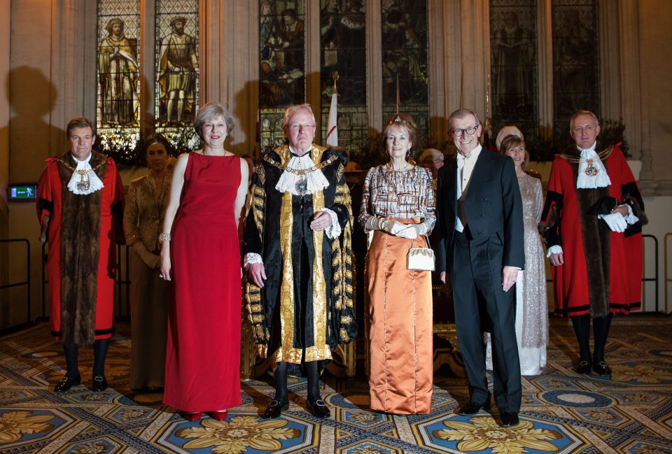  Theresa May was attending the annual Lord Mayor's Banquet