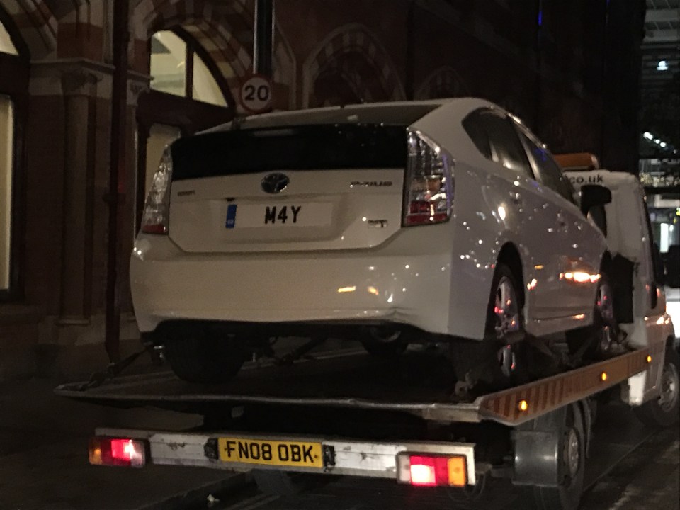  The car, with what appears to be a personal number plate belonging to James May, was spotted in Central London