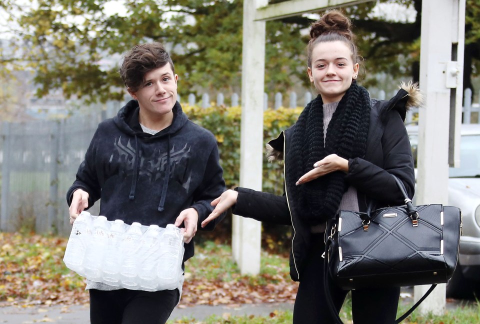  X Factor couple Emily Middlemas and Ryan Lawrie were all smiles today