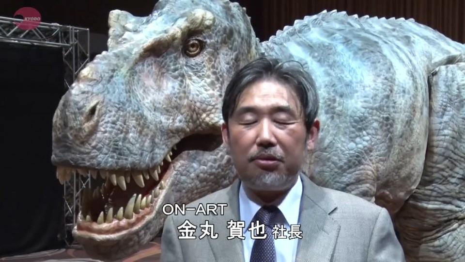 The company wanted to show how their man-made dinos have the ability to roar and “attack” people