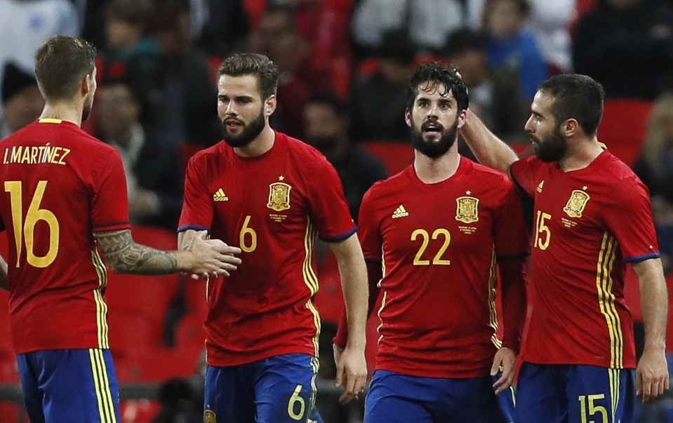  Isco grabbed the last gasp second for Spain as Wembley was stunned