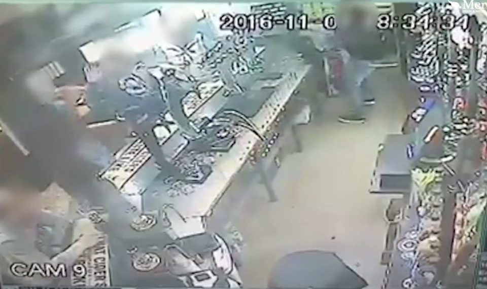 Blind man trashes pub with bar stool