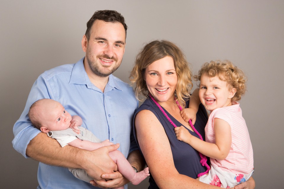  Keely (seen here with husband Chris, her daughter Matilda and Josep) confronted the man after he started staring at her in the restaurant