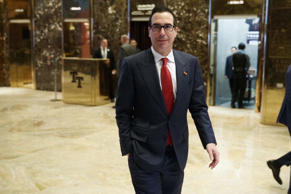  Steven Mnuchin is the new  Treasury Secretary