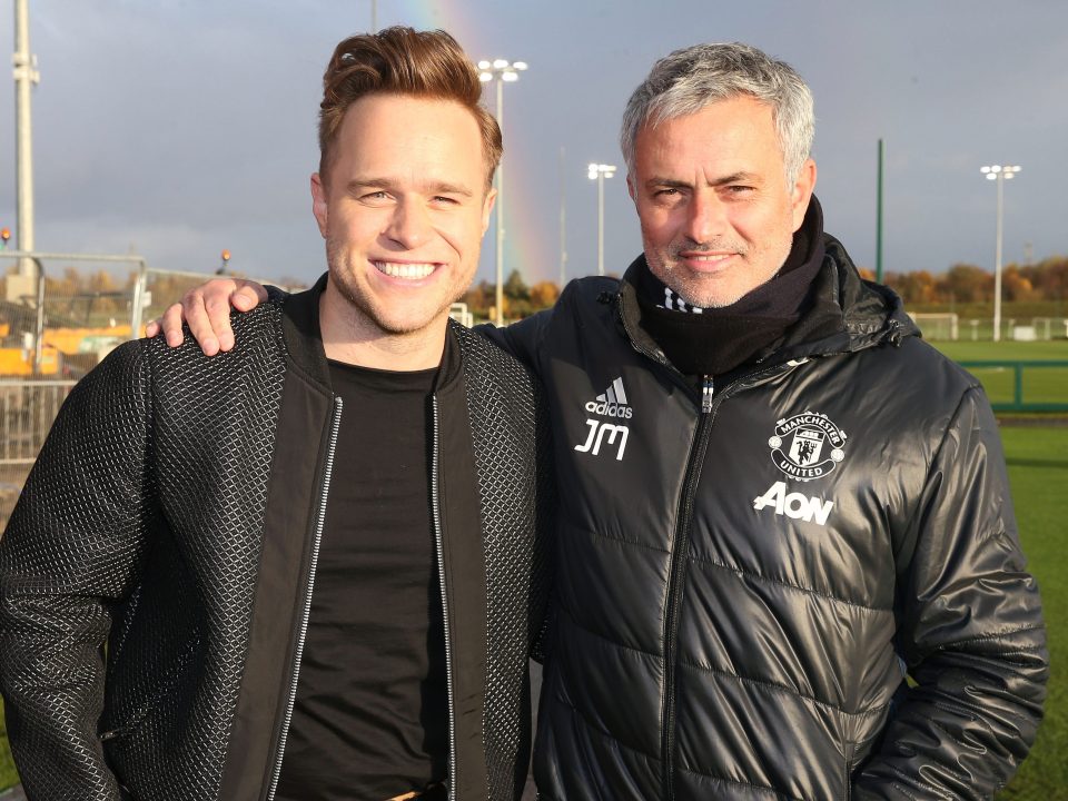 Jose Mourinho seemed happy enough to be back to work at Carrington