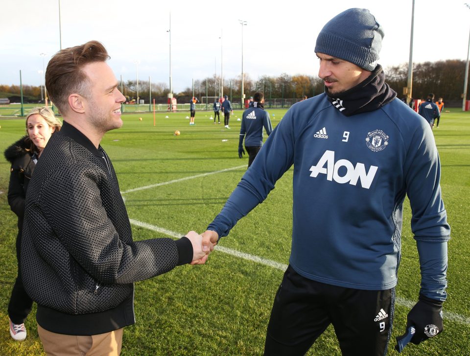 Zlatan shakes hands with the reality TV star