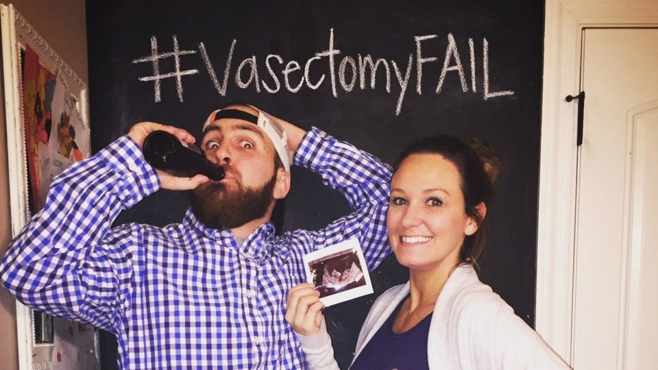 The couple decided to keep the baby, posting this amusing Instagram photo in celebration