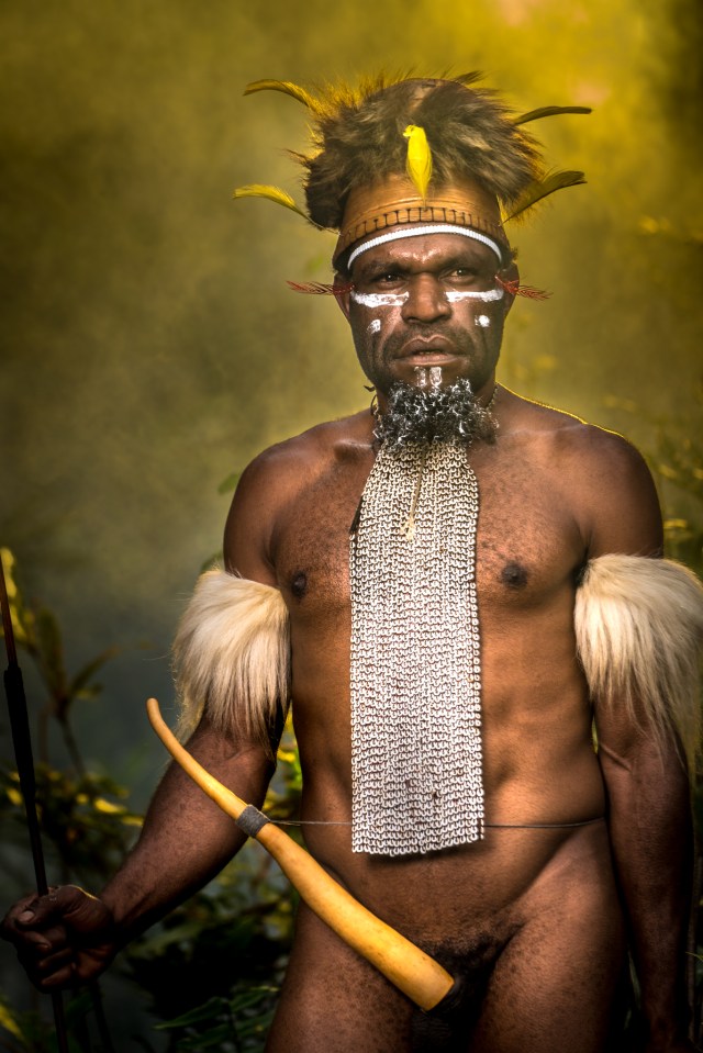 The Dani have been drawing tourists keen to see their way of life (Pictured: Tribal elder)