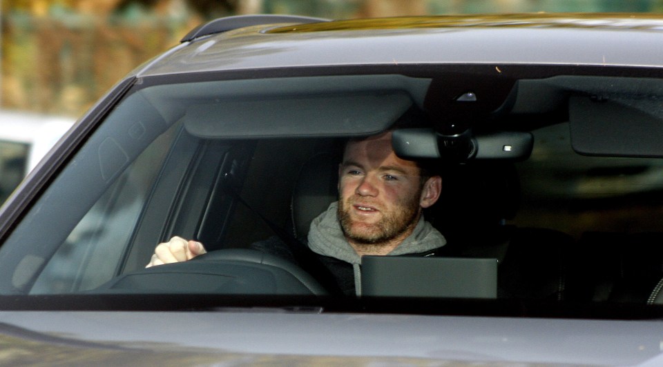 Rooney seen arriving for training on Thursday back at Manchester United