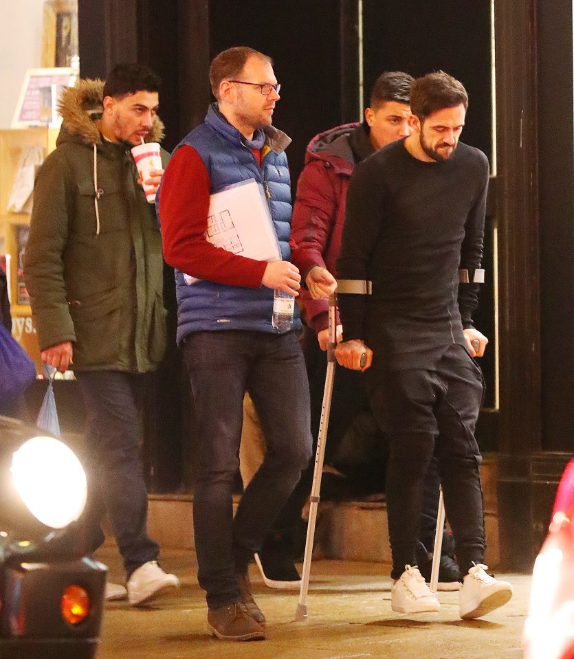 Ings was seen hobbling on crutches after another devastating injury blow