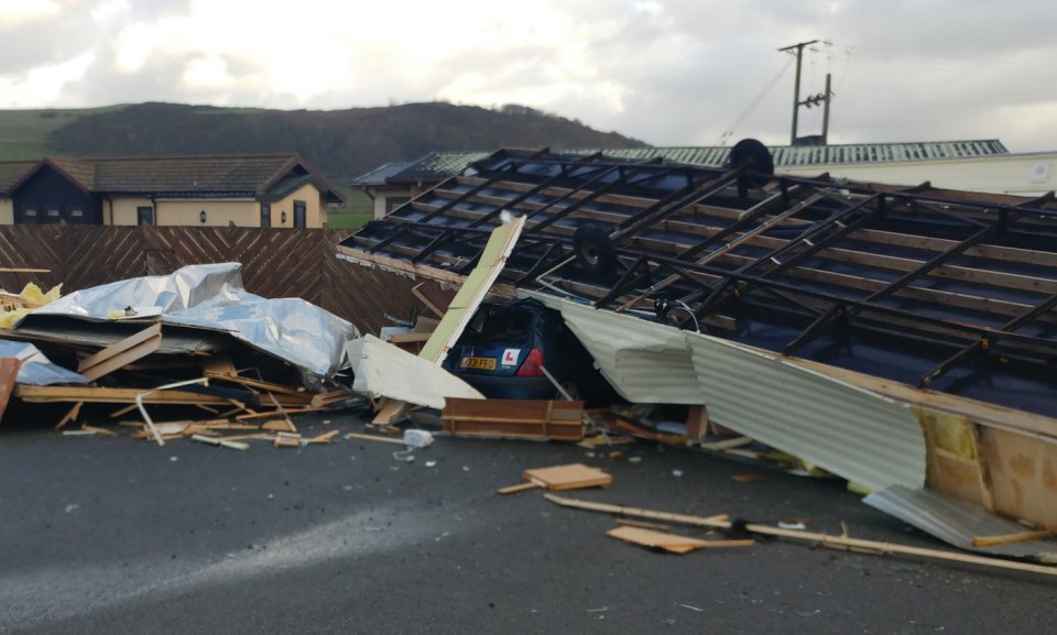  The town was seriously damaged in the dangerous winds - but luckily no one was hurt