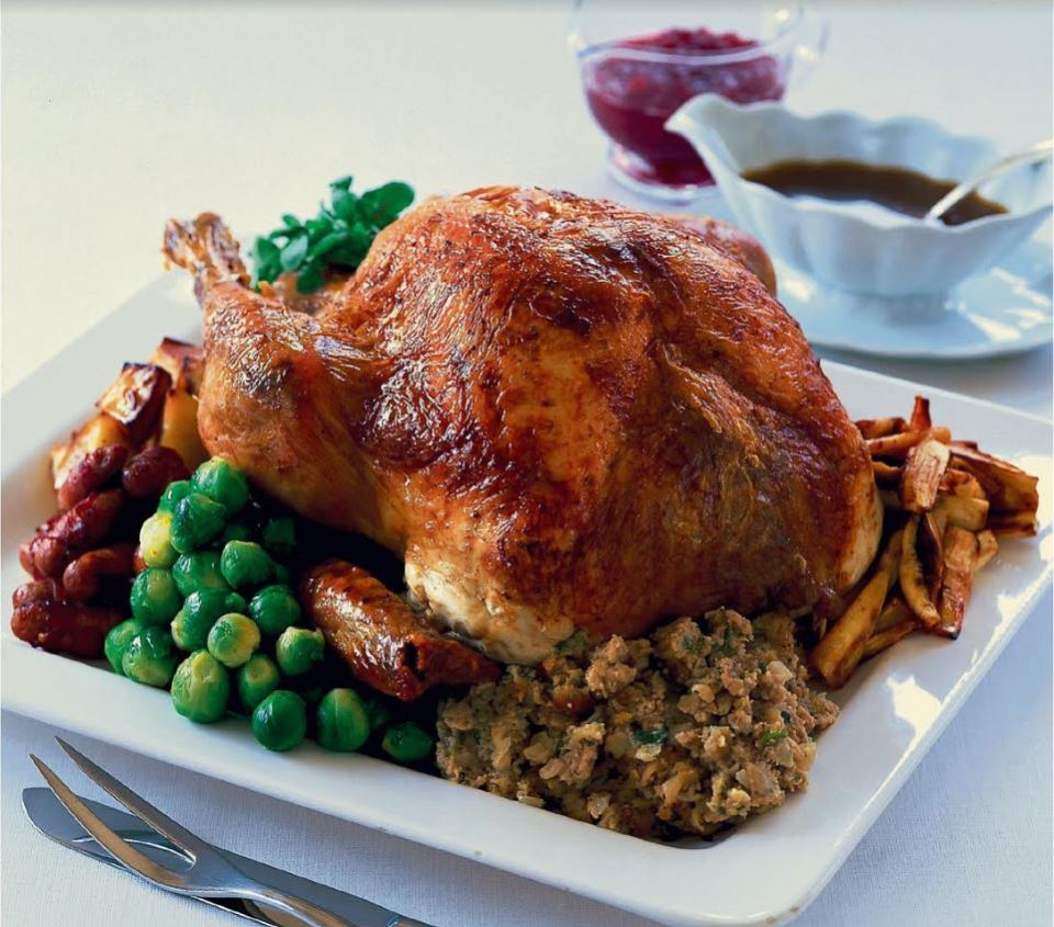 The crispy, golden stuffing is an excellent side dish for roast goose or turkey