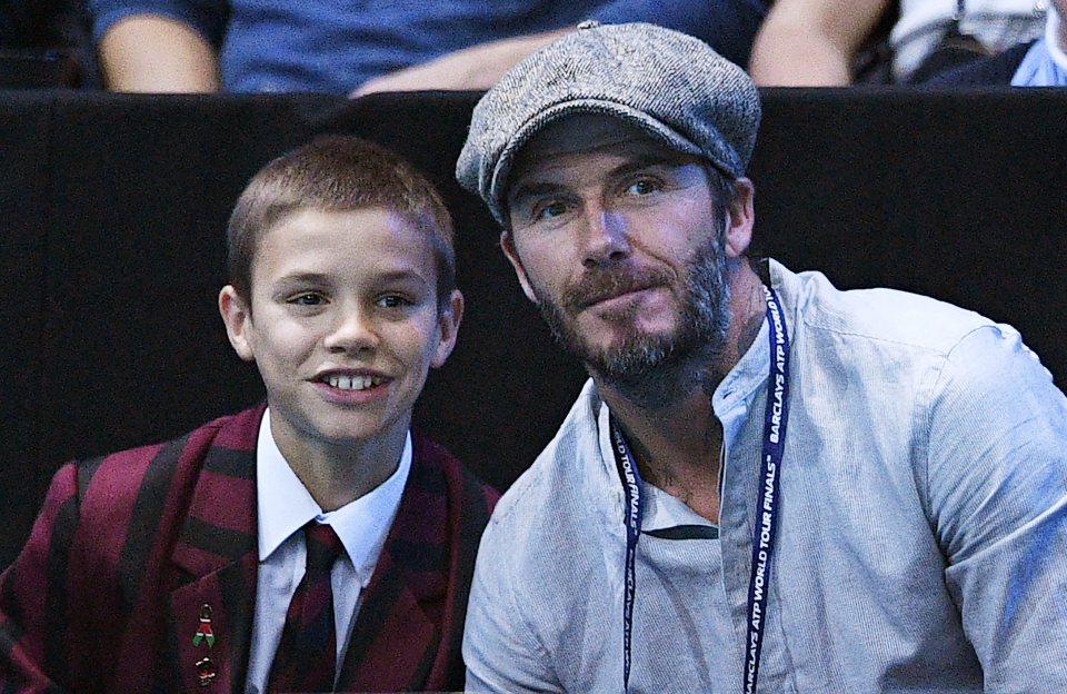 David Beckham and son Romeo were glued to the tennis at the ATP World Tour finals