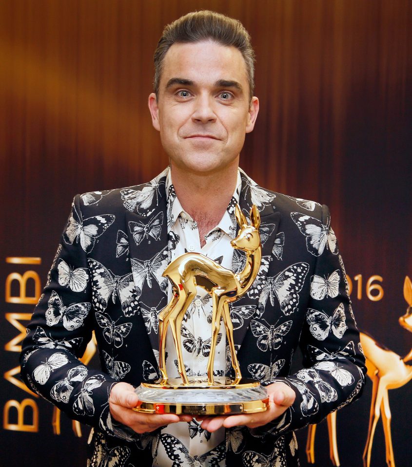  Winner ... Robbie was named best international musician at the show