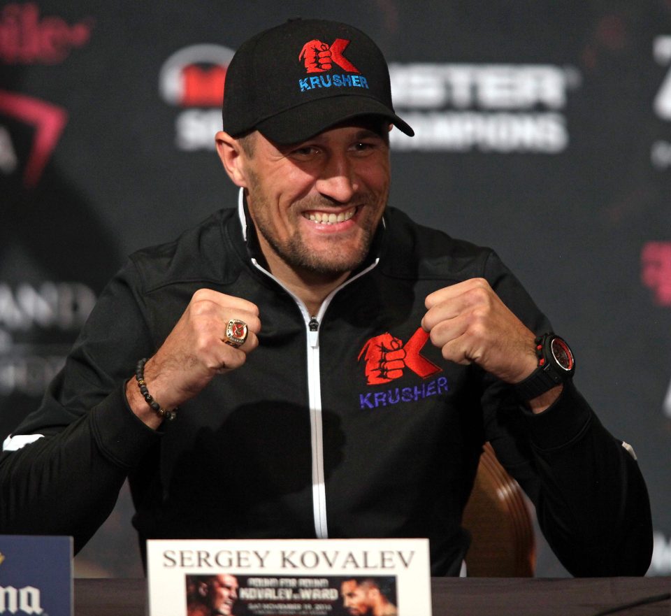  Sergey Kovalev hopes to knock back the reputation of American great Andre Ward